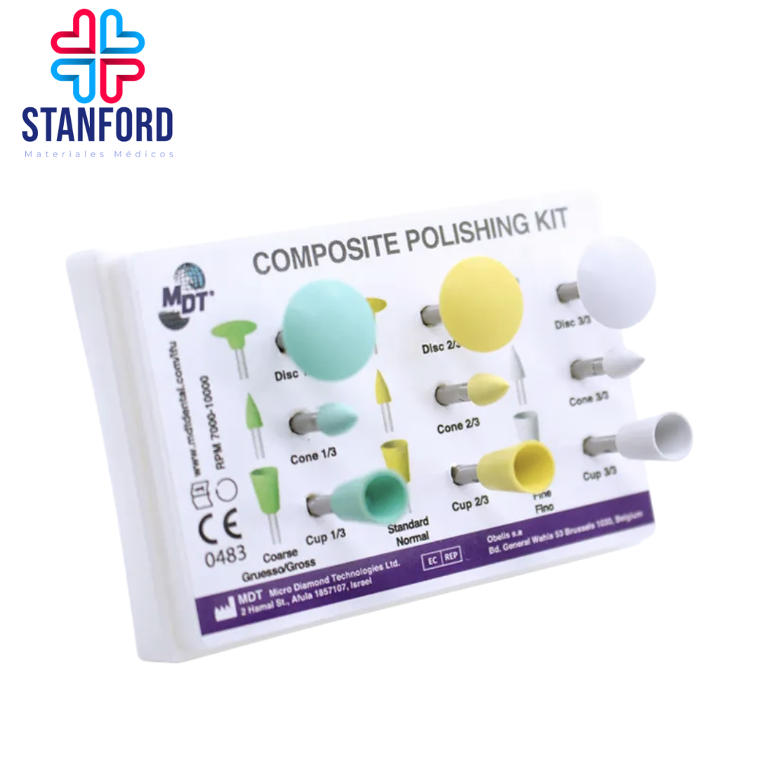 KIT PULIDO DE RESINA CON 9 MDT