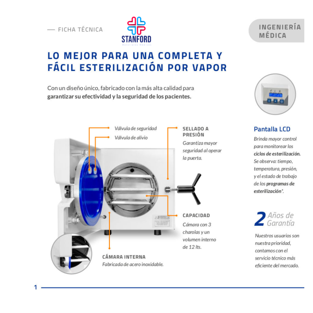 AUTOCLAVE LORMA 12 LITROS