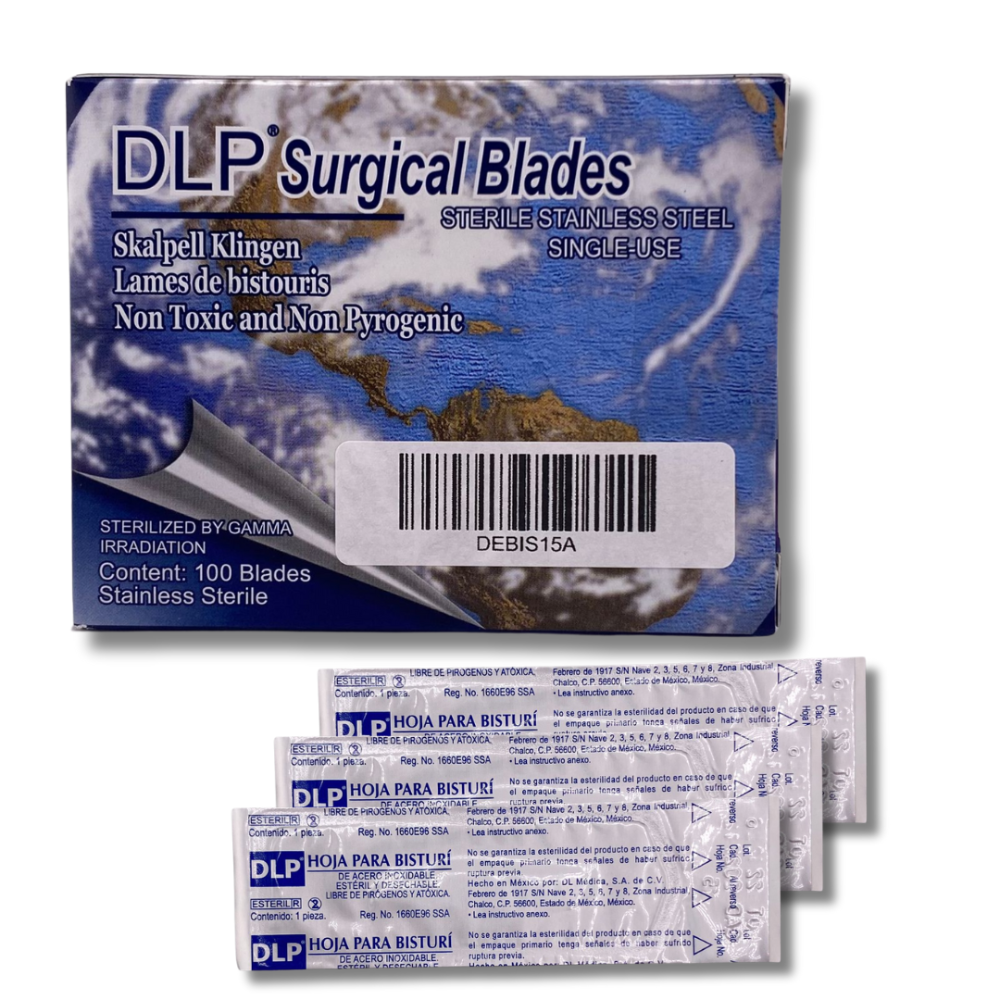 HOJA DE BISTURI DL #15 ACERO INOXIDABLE C/100