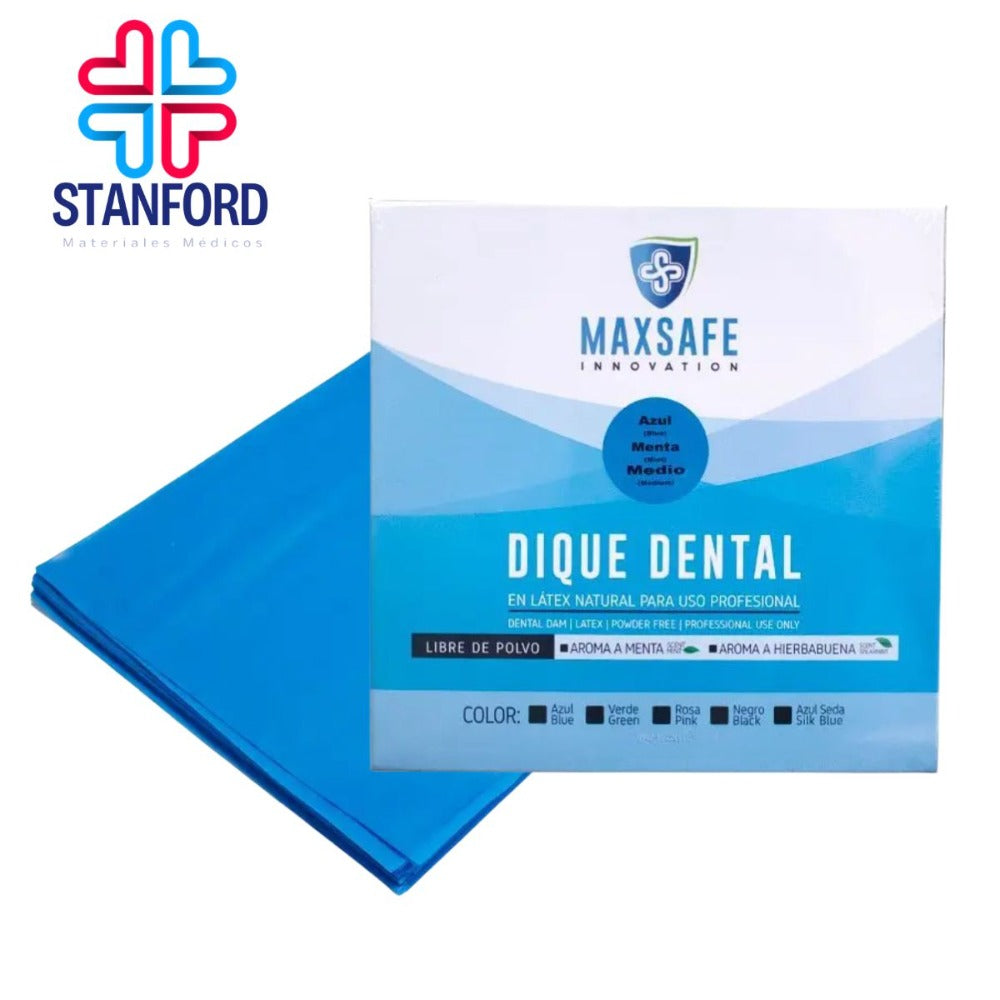 DIQUE MAXSAFE 5X5 MEDIO AZUL (MENTA) C/52