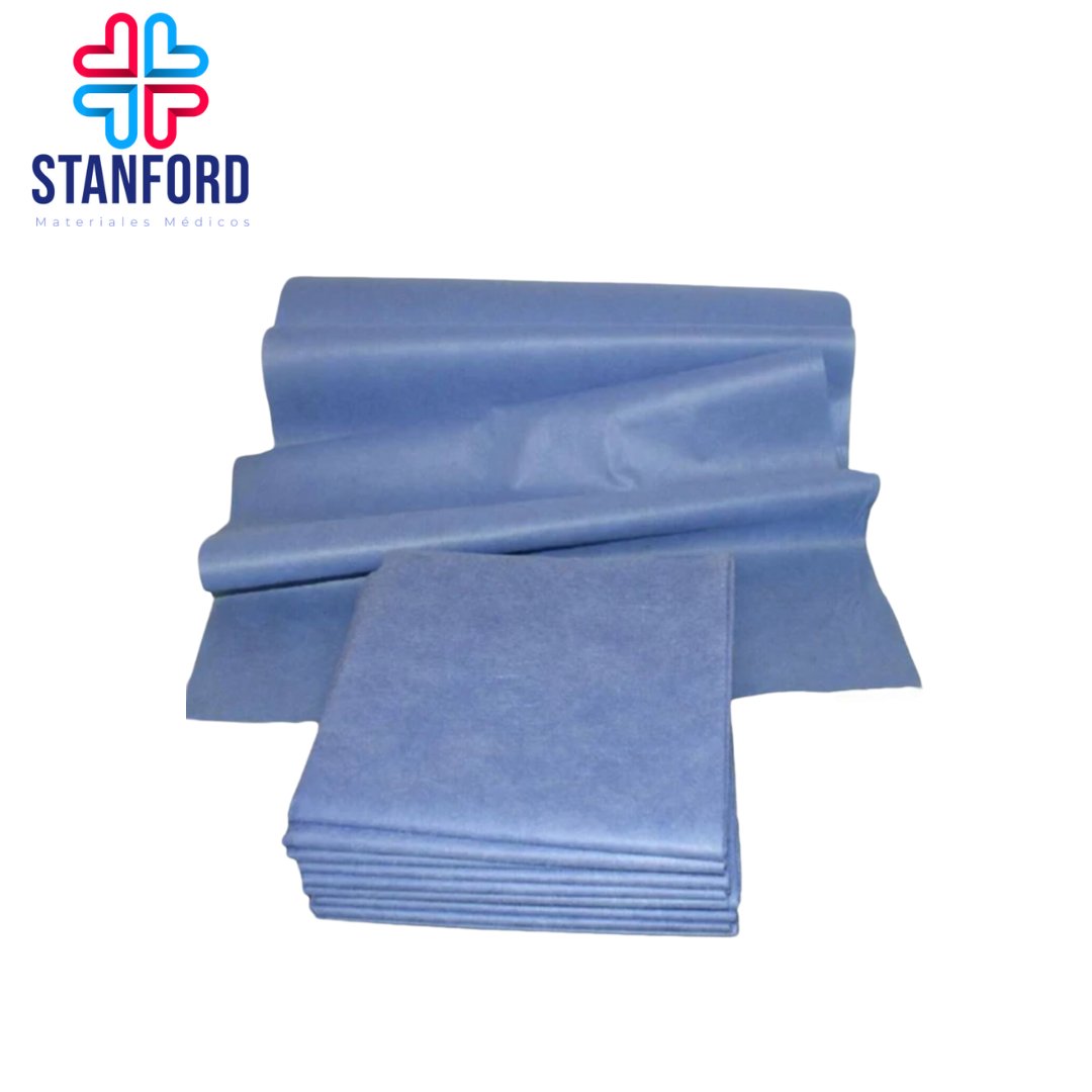 SABANA DESECHABLE C/10 PIEZAS AZUL 35 GRS