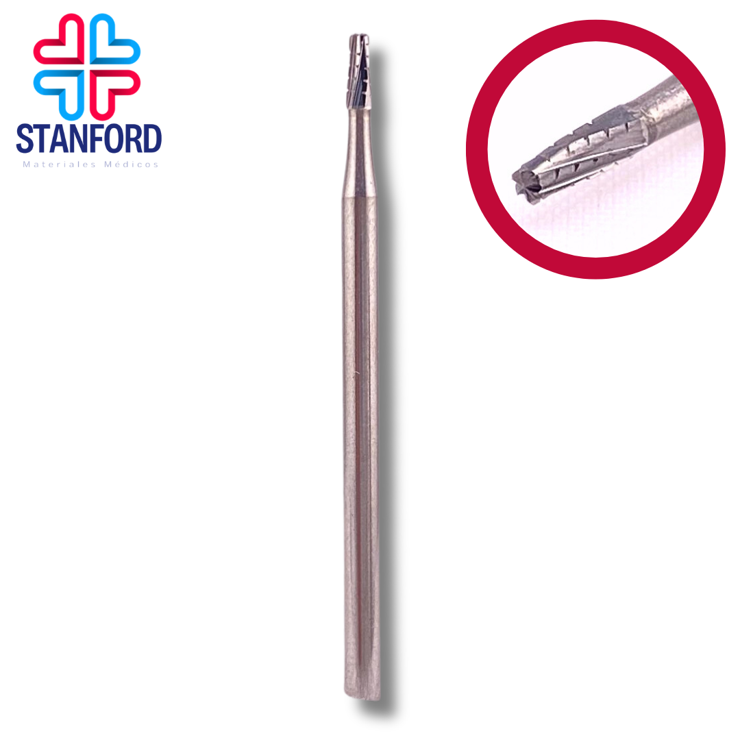 FRESA HP ALEMANA CONICA PLANA DENTADA #702 PZA