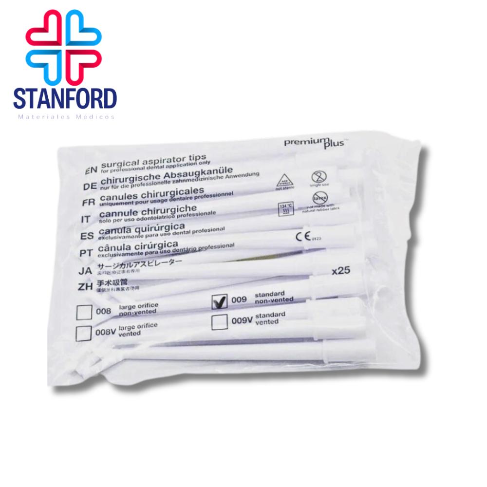 CANULA QUIRURGICA PREMIUM BLANCA C/25