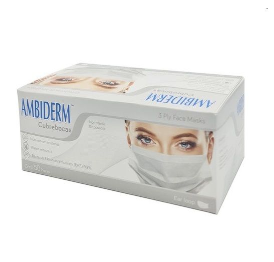 CUBREBOCA AMBIDERM C/50
