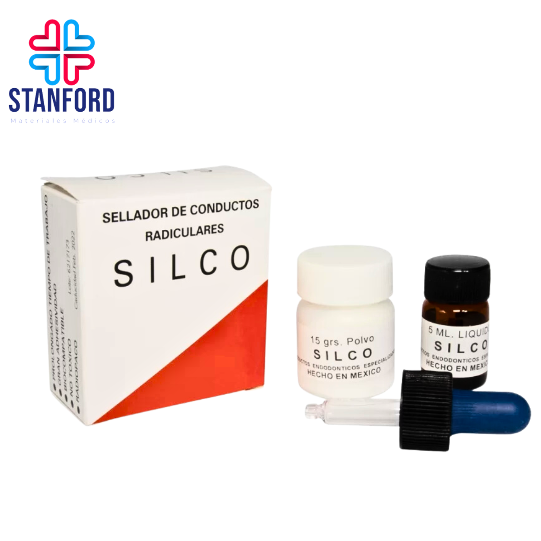 SILCO CEMENTO SELLADOR CONDUCTOS RADICULARES 5ml liquido y 15 gr polvo