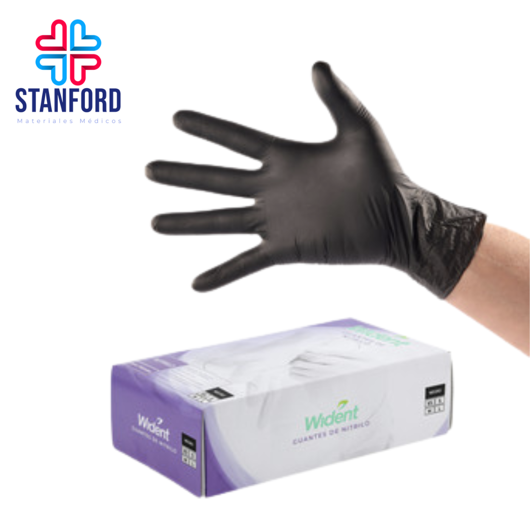 GUANTES NITRILO CHICO NEGRO WIDENT C/100