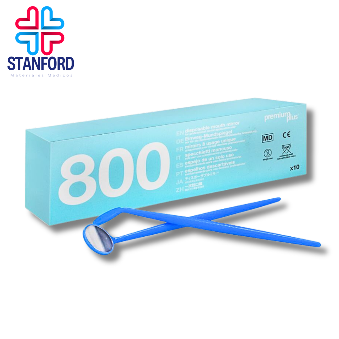 ESPEJO DENTAL DESECHABLE CON 10 PIEZAS