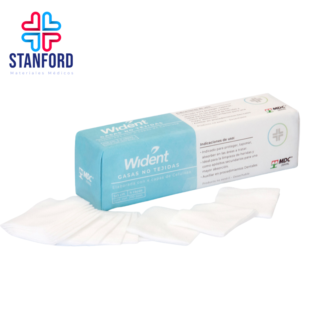 GASA NO TEJIDA WIDENT 5*5 PAQUETE C/200
