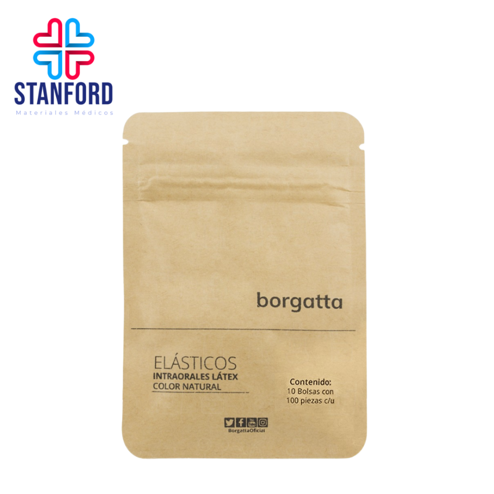 ELASTICO INTRAORAL 3/8 MEDIANO BOLSA C/100