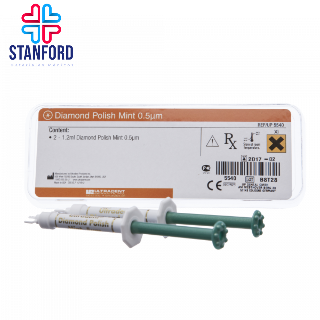 DIAMOND POLISH MENTA GRANO 0.5 CAJA C/2 JERINGAS