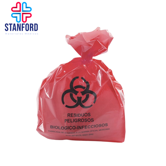 BOLSA RESIDUOS BIOPELIGROSOS 20*30 C/100