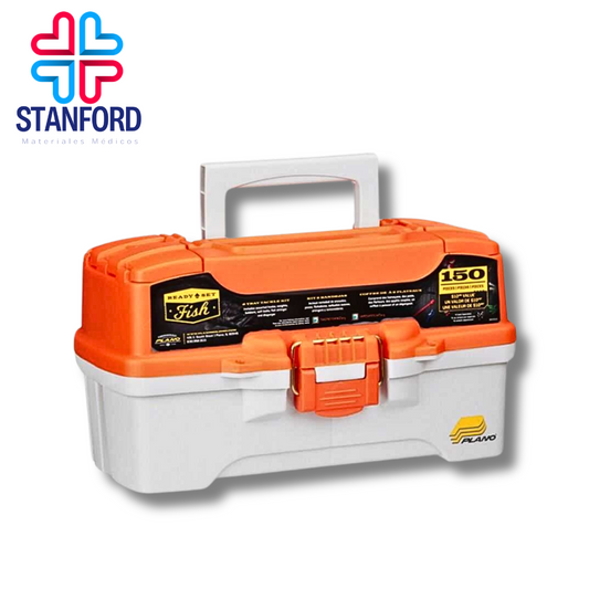 CAJA PARA MATERIALES  PLANO C/ 2 CHAROLAS