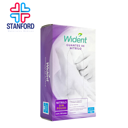 GUANTES NITRILO GRANDE WIDENT AZUL