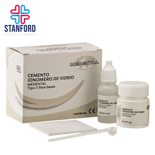 IONOMERO TIPO II P/BASE 15GR. Y 15ML. MEDENTAL BASE KIT