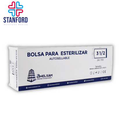 BOLSAS PARA ESTERILIZAR 3 1/2X10 ANELSAM