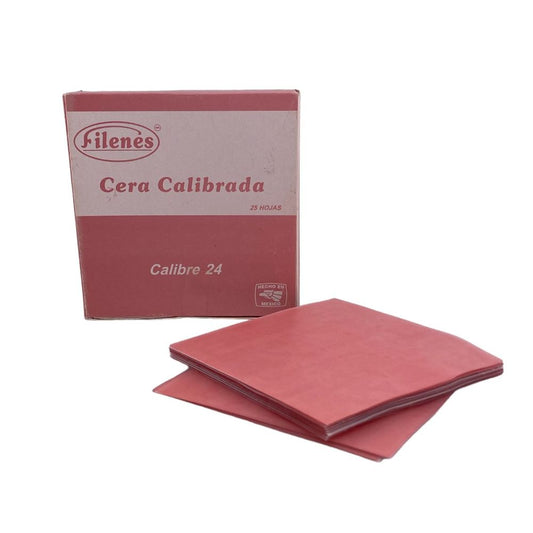 CERA CALIBRADA ROSA #24 Caja c/25 hojas