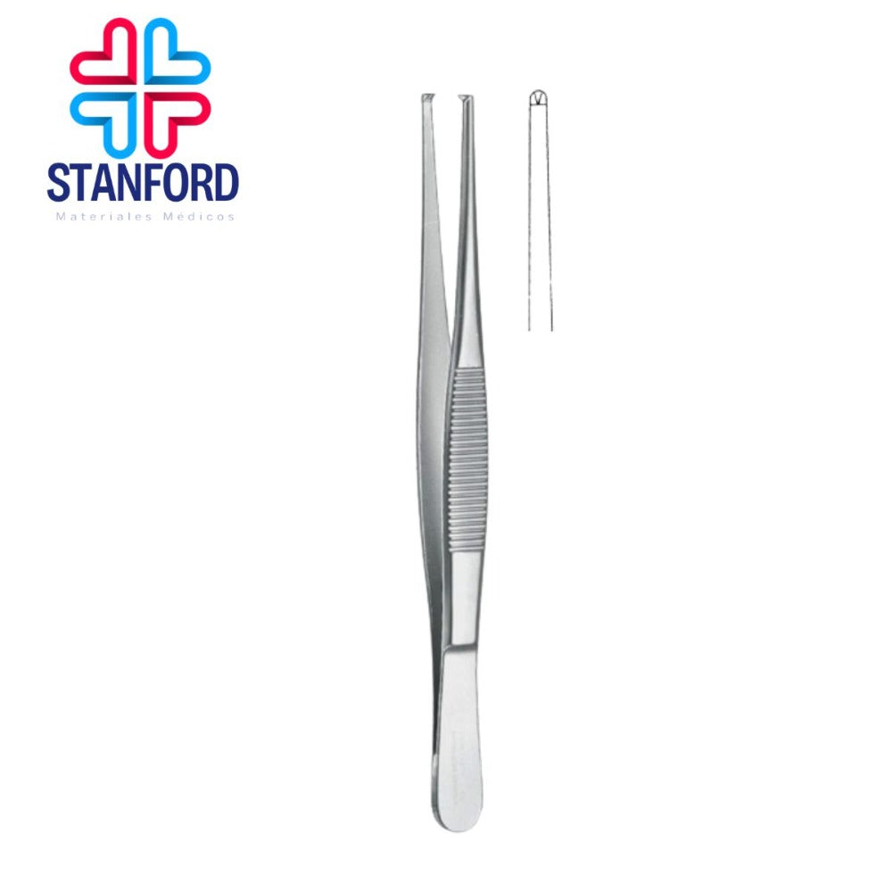 PINZA DE DISECCION 16 CM C/DIENTE