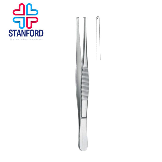 PINZA DE DISECCION 16 CM C/DIENTE