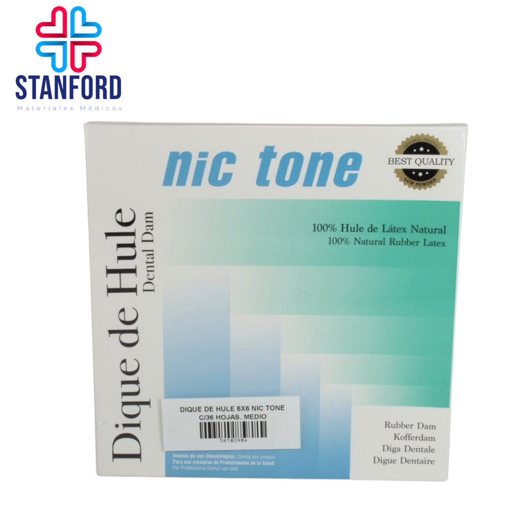 DIQUE DE HULE NIC-TONE 5*5 AZUL MEDIANO C/36 HOJAS