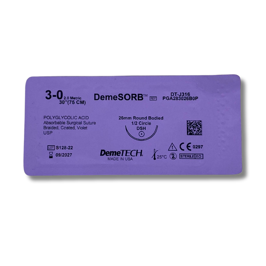 SUTURA VYCRIL 3-0 DEMESORB PIEZA 75CM*26