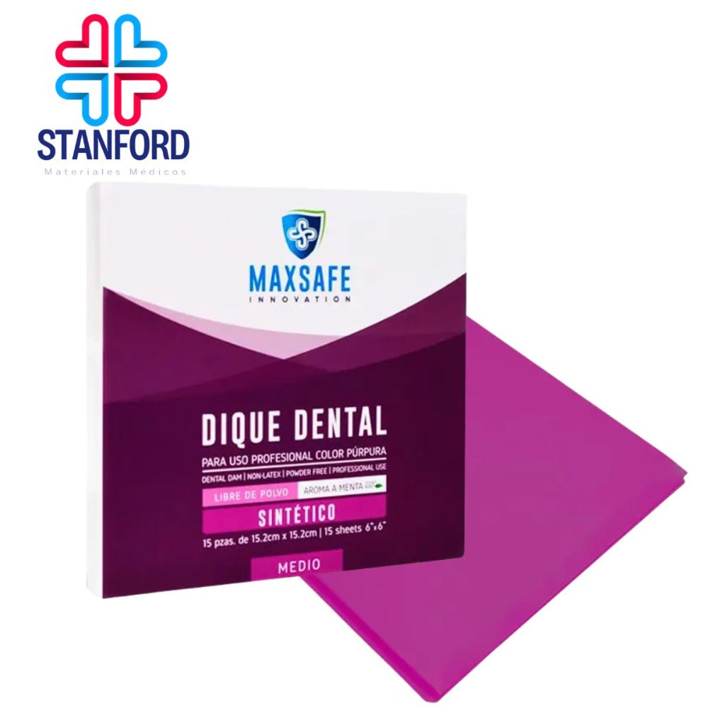 DIQUE MAXSAFE 6X6 MEDIO PURPURA (MENTA) C/15
