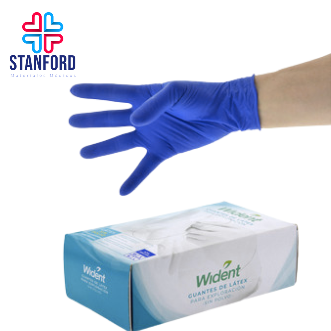 GUANTES LATEX MEDIANO SIN POLVO WIDENT C/100