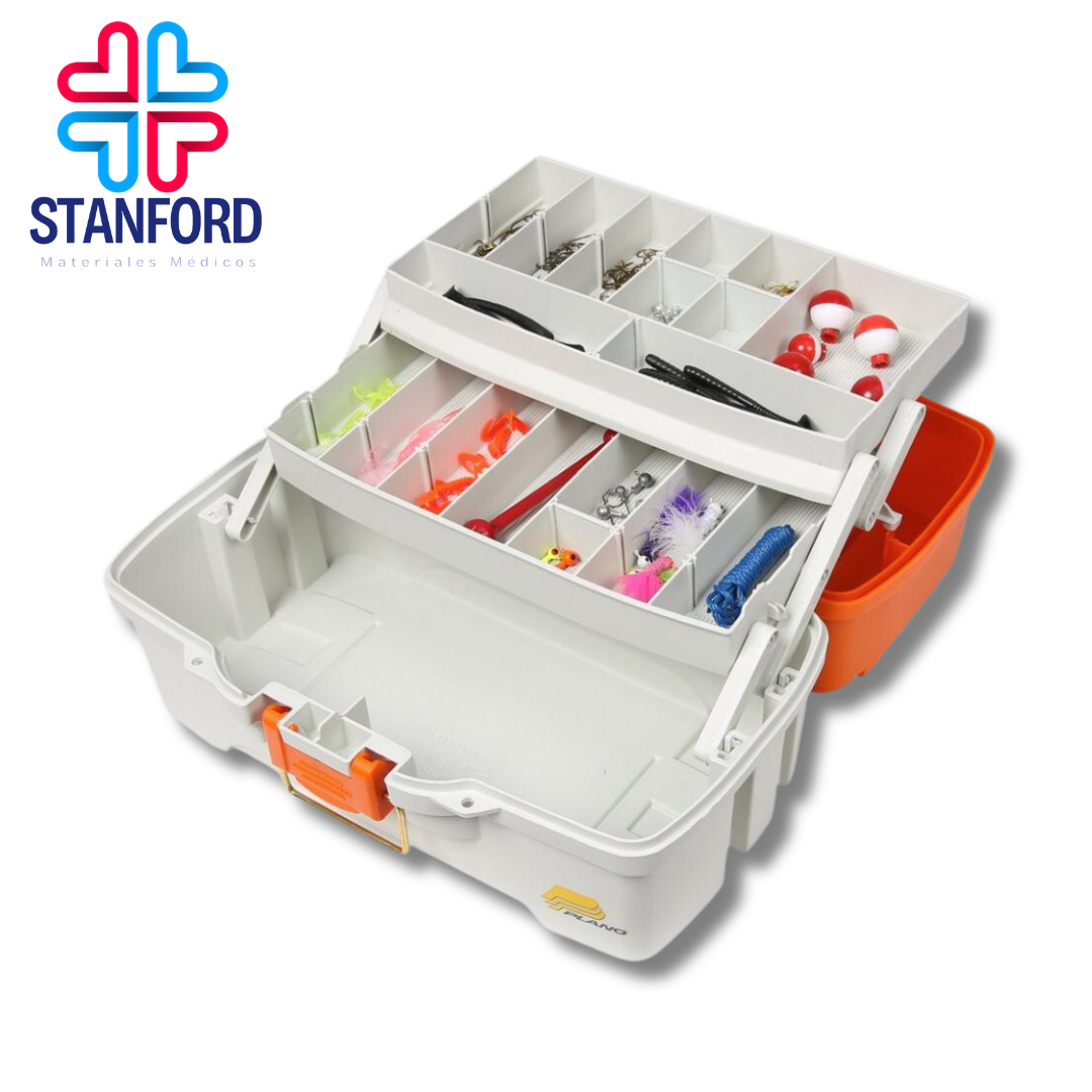 CAJA PARA MATERIALES  PLANO C/ 2 CHAROLAS