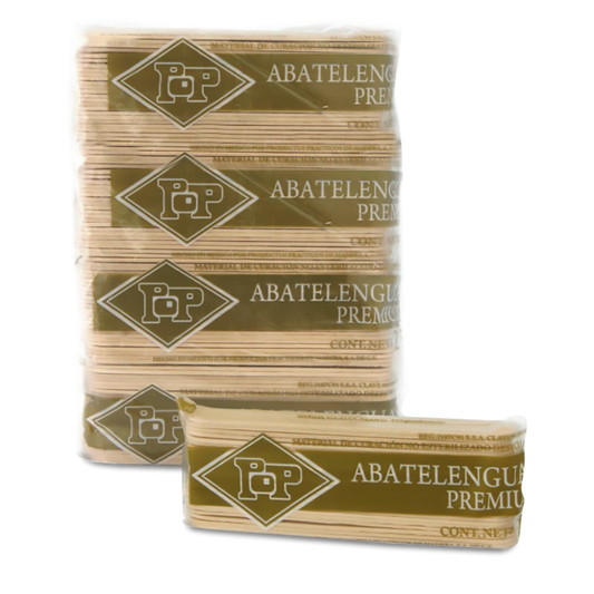 ABATELENGUAS DE MADERA PREMIUN POP BOLSA C/500 pza
