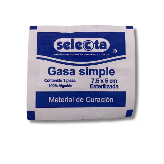 GASA ESTERIL EN SOBRE 7.5X5 C/100