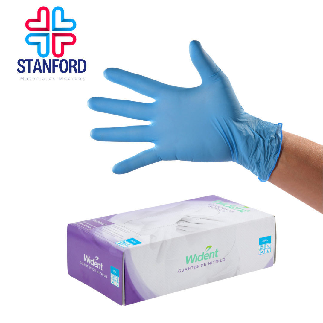 GUANTES NITRILO GRANDE WIDENT AZUL