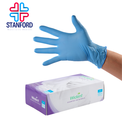 GUANTES NITRILO GRANDE WIDENT AZUL