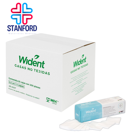 GASA WIDENT NO TEJIDA 5X5 CAJA CON 25 PQTES C/200