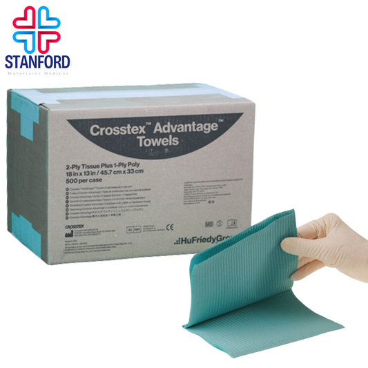 CAMPOS DESHECHABLES XTEX 2 HOJAS CAJA C/ 500 PIEZAS