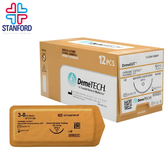 CATGUT 3-0 CROMICO DEMETECH 75CM PIEZA