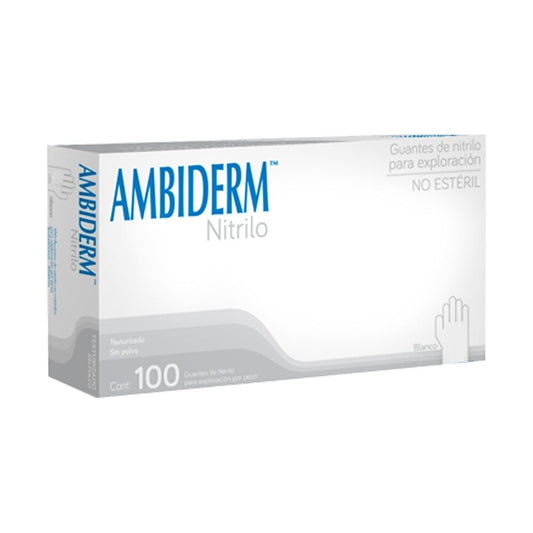 GUANTES NITRILO AMBIDERM MEDIANO C/100