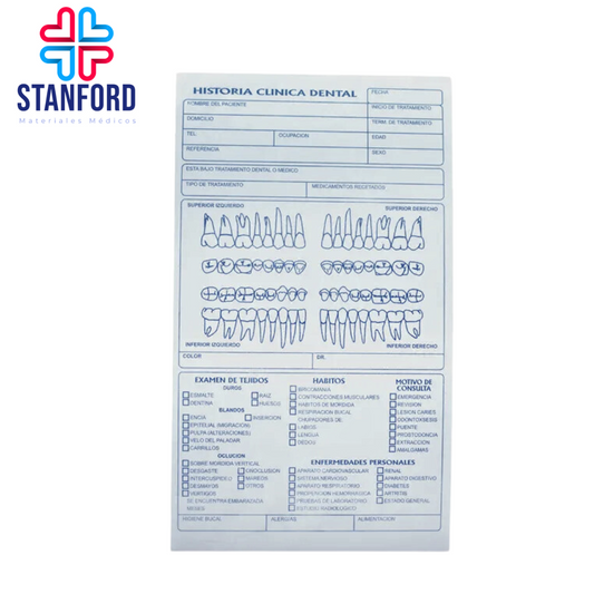 HISTORIA CLINICA PAQUETE C/50