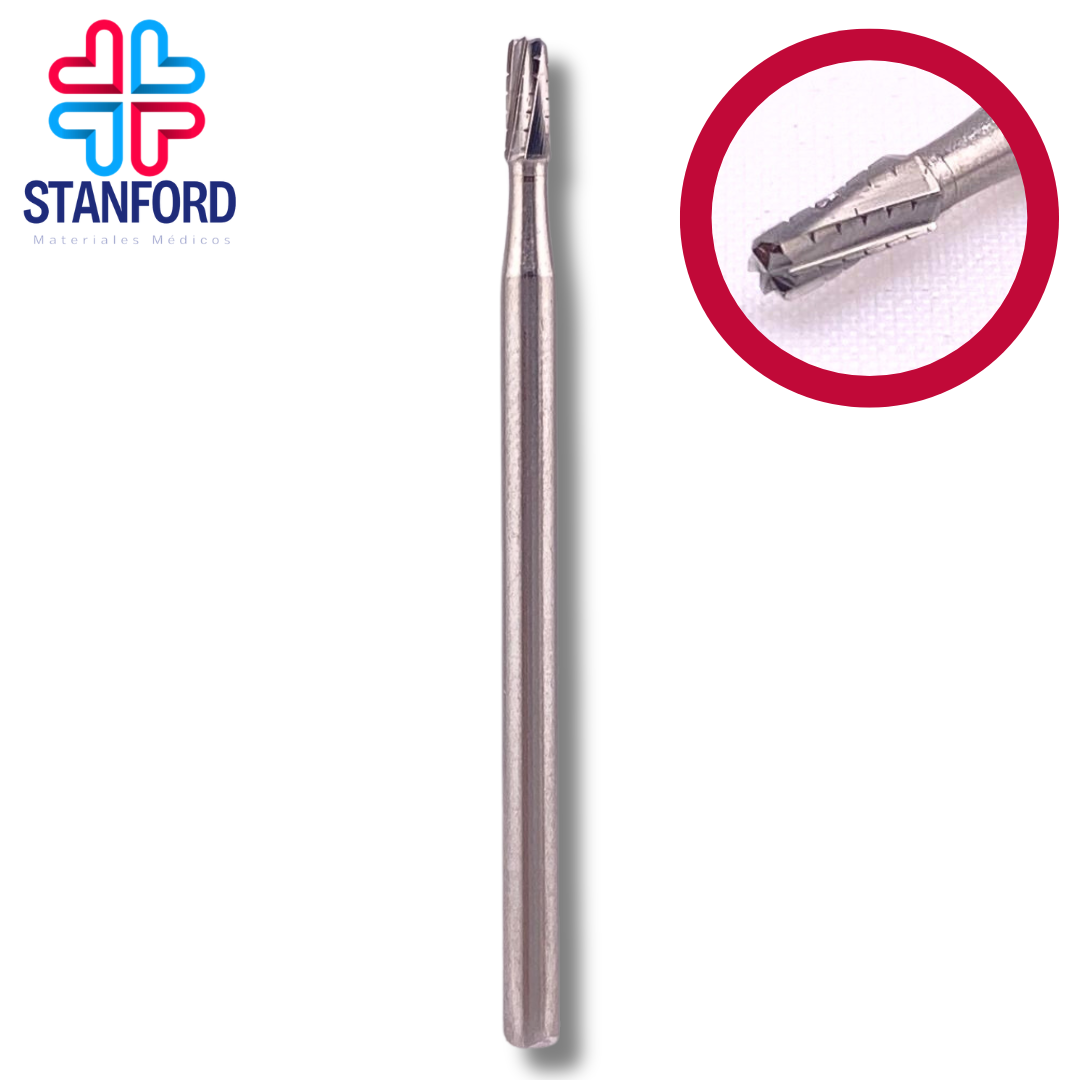 FRESA HP ALEMANA CONICA PLANA DENTADA #703 PZA