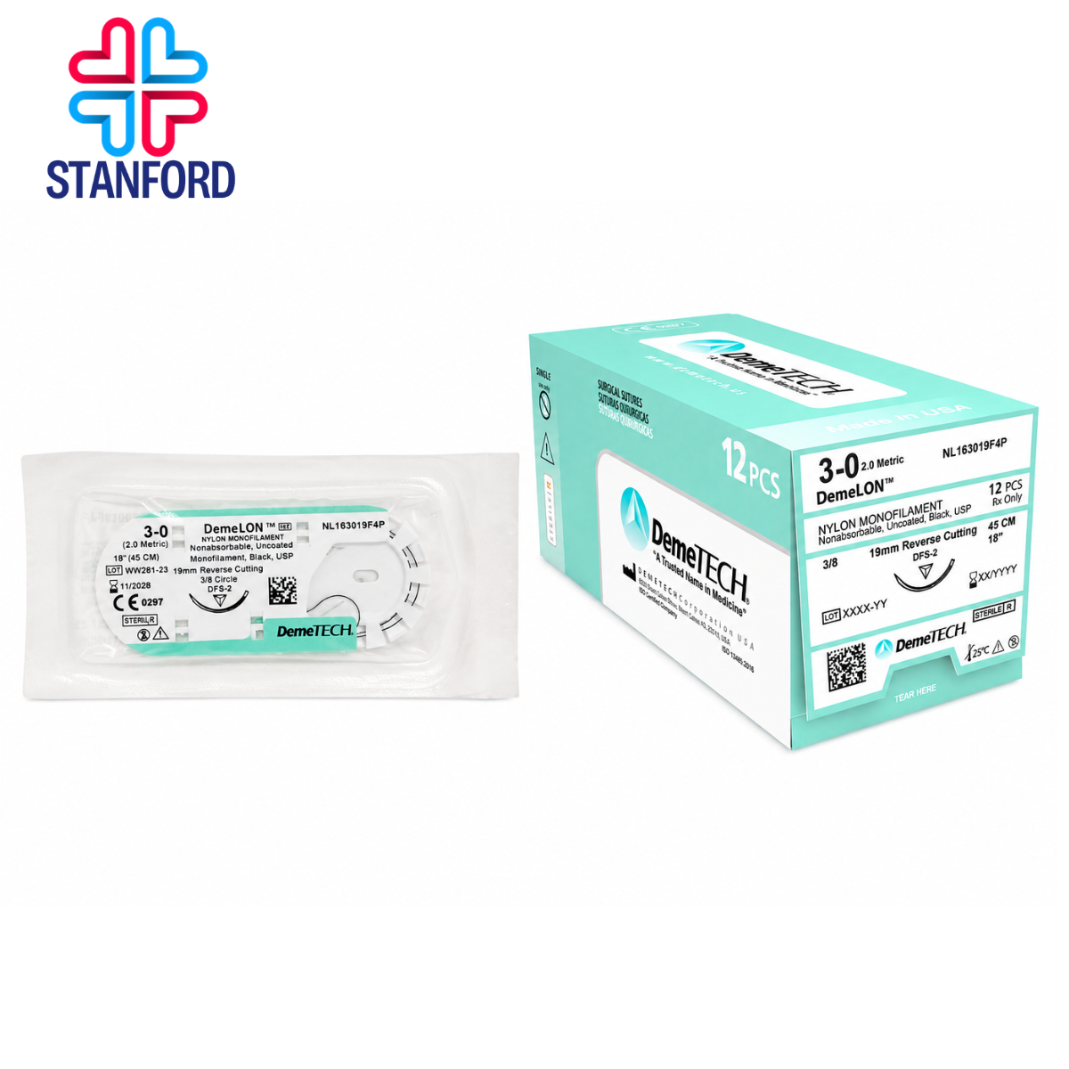 NYLON MONOFILAMENT 3/0 45CM 24MM PIEZA